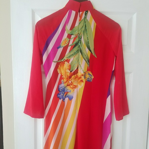 VINTAGE 70s rainbow festival dress - Picture 5 of 6